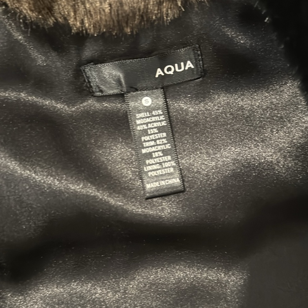 Aqua Brown Faux Fur Quilted Vest - Picture 2 of 3